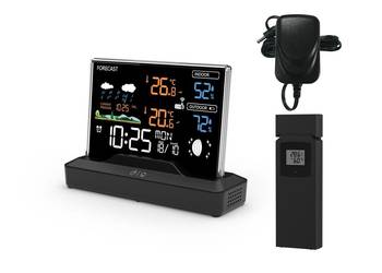 Stacja pogodowa podświetlana wyświetlacz LCD bezprzewodowa z czujnikiem ze…