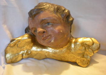 RZEŻBA PUTTO AMOREK POLICH. XVII-XVIII w