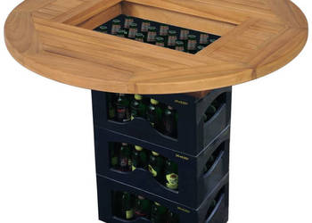 Blat na skrzynkę z piwem 70 cm drewno tekowe WM-43807
