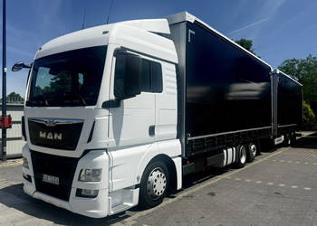 MAN TGX 24.440 6X2 E6 Przyczepa G.T.S PTT18S Tandem Zestaw 120 m3 Firana Ł…