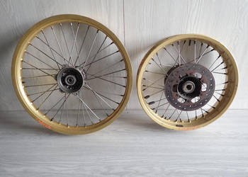DWA KOŁA KOŁO PRZÓD 21X1.60 TYŁ 17X3.00 TARCZA OBRĘCZ CAGIVA 600 W 16 95R