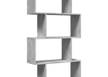 Regał przegroda 4 poziomy szarość betonu 70x24x129 cm WM-858105
