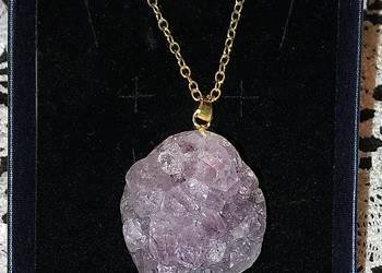 Naszyjnik  naturalny Ametyst