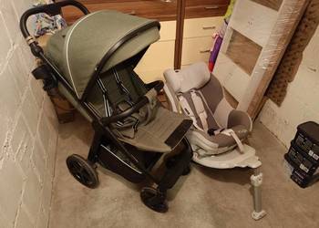 Wózek, fotelik obrotowy na isofix 0-36 kg, krzesełko do karmienia