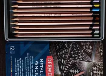 Derwent Metallic kredki ołówkowe metaliczne mięciutkie 12 kolorow