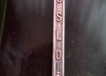 Stara posrebrzana łyżeczka pamiątkowa OSLO - Norwegia, herb 40G