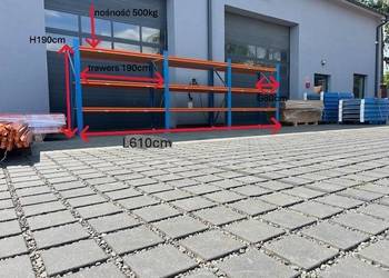 regały magazynowe PRZEMYSŁOWE  H=200CM PÓŁKI sklep hala magazyn warsztat
