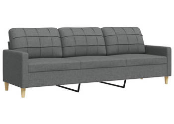 Sofa 3-osobowa ciemnoszara 210 cm tapicerowana tkaniną WM-4007415