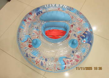 Kółko pompowane dla dziecka z siedzeniem i uchwytami 7-15kg Nabaiji