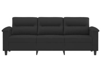 3-osobowa sofa czarny 180 cm tapicerowana mikrofibrą WM-359570
