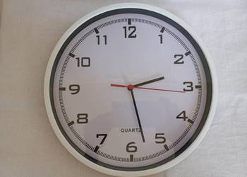 ZEGAR ścienny BIAŁY fi 25 cm NOWY