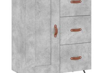 Szafka szarość betonu 695x34x90 cm materiał drewnopochodny WM-830232