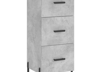 Szafka szarość betonu 345x34x90 cm materiał drewnopochodny WM-828616
