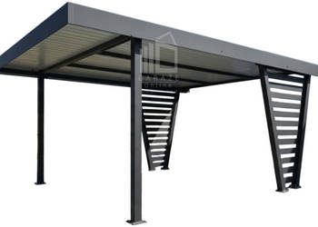 Carport V PREMIUM 4x5m Wypełnienie panelami Wiata samochodowa ID1192