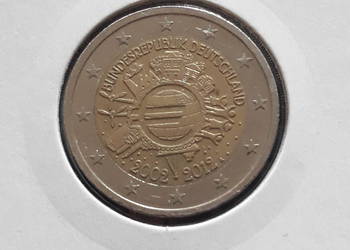 2 Euro 10 lat Euro w obiegu Niemcy 2012 r. men. A