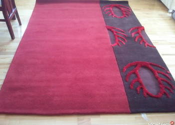 Dywan wełniany czerwony brązowy 160 x 230