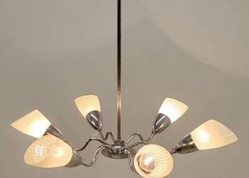 lampa wisząca sufitowa vintage art Deco żyrandol lata 60-te