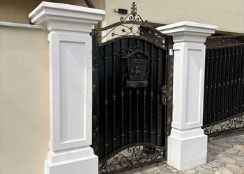 SŁUPY DWORKOWE, OGRODZENIA BETONOWE STYLOWE, SŁUP DO BRAM I PRZĘSEŁ KUTYCH