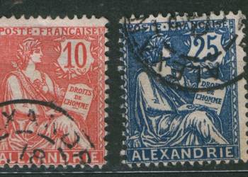 Zn.  Kolonie Franc. Egipt  Aleksandria  kas 1902/3