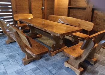 Meble Ogrodowe, stół, ławy, krzesła, Altana