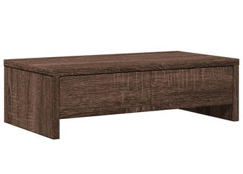 Podstawka pod monitor z szufladami brązowy dąb 50x27x15 cm WM-854667