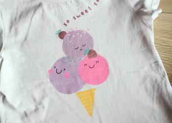 T-shirt koszulka dziewczęca biała 116