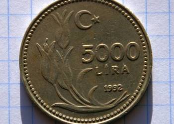 5000 LIRA 1992 ROK - TURCJA