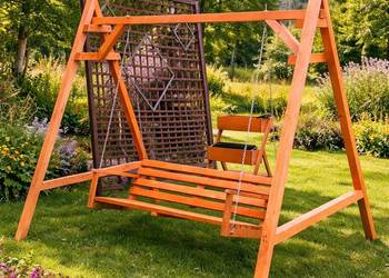 Huśtawka ogrodowa drewniana