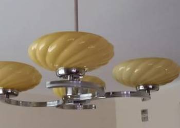 Czteroramienny żyrandol w stylu Art Deco