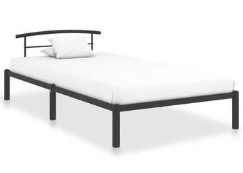 Łóżko Metalowe Czarne Rama Łóżka Ze Stelażem 100 x 200 cm WM-284657