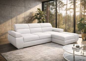 Narożnik Panama 100% skóra, spanie + pojemnik!