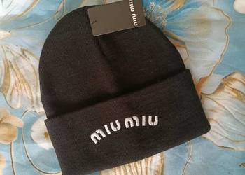 Czapka zimowa MIU MIU - kolor czarny uni