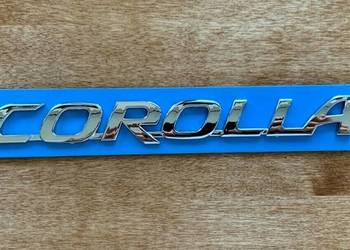 NOWY klejany znaczek Corolla emblemat logo srebrne chrom