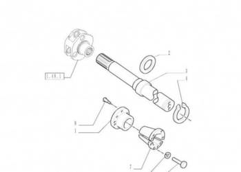 New Holland T6010 T6090 T6070 Wałek 27t, 1083mm l 5198601