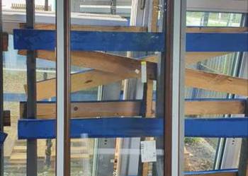 Okno PCV 210x60 FIX kolor brąz