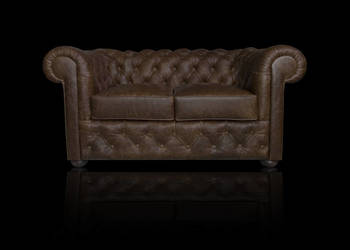 Skórzana SOFA CHESTERFIELD NORMAL 2 OS. z funkcją spania