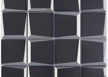 Mozaika szklana Square Black 3d 29,8×29,8 Iryda HM