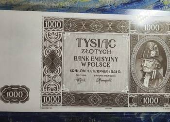 Krakowiak 1.000 złotych 1941 bez serii i numeru