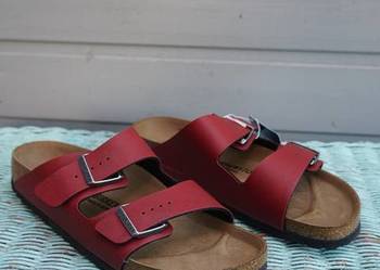 Birkenstock Arizona BS Pull Up Bordeaux rozm. 43 Nowe oryginalne klapki 100