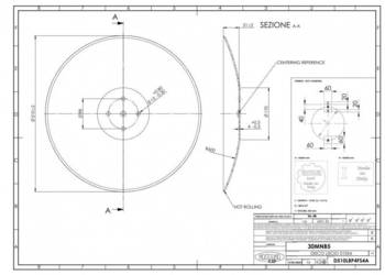Talerz 510 mm, 4 otworowy, grubość 4 mm gładki D510LBP4FS4A