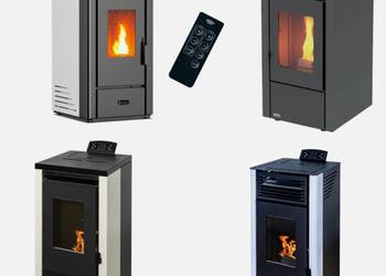 Piec na pellet pelet wolnostojący ogrzewanie domu kominek koza 9kW