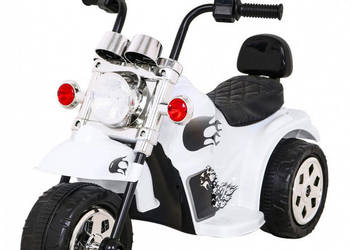 Pierwszy motorek MOTOR HOT CHOPPER NA AKUMULATOR dla dzieci zabawka biały