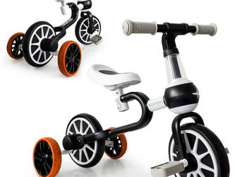 Rower rowerek biegowy 4w1 Pedały Kółka boczne czarny ECOTOYS