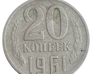 Stara moneta ZSRR 20 kopiejek Rosja 1961 unikat antyk kolekcjonerski