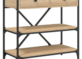 Stolik konsolowy dąb sonoma 75x345x75 cm WM-833409