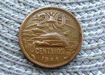 Meksyk 20 Centavos 1944r - Ładna