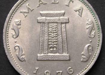 MALTA 5 CENTÓW 1976 - STAN 1/2