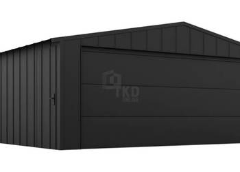 Garaż blaszany 6x5m brama segmentowa drzwi blacha na rąbek dach TKD379 Garaż blaszany 6x5m brama segmentowa drzwi blacha na rąbek dach TKD379