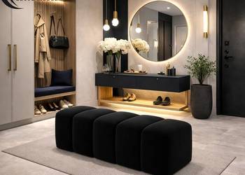 Pufa Tapicerowane Bubble Premium Czarna - Edite Meble