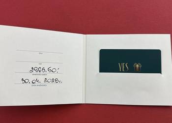 Karta podarunkowa voucher Gift Card biżuteria pierscionek YES